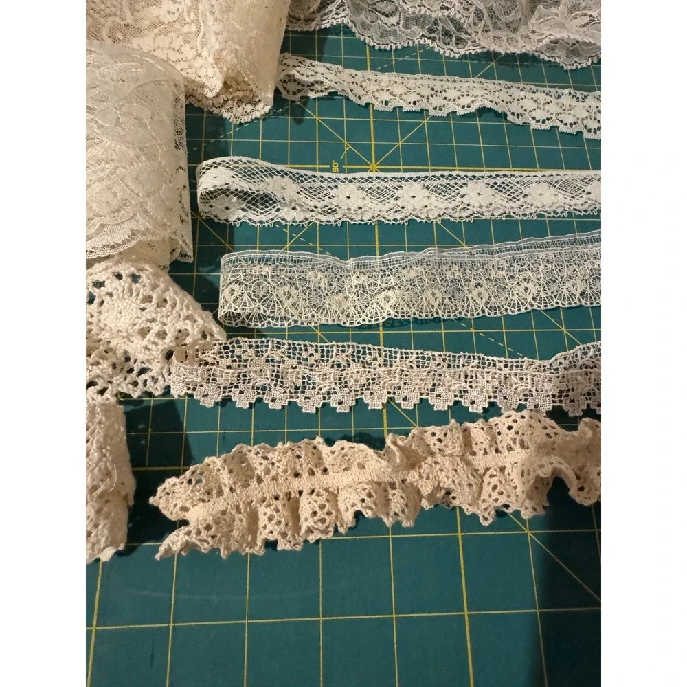 Lace trim Ivory / Cream lot of 20 yards vintage & modern DIY Slow Sew Journal